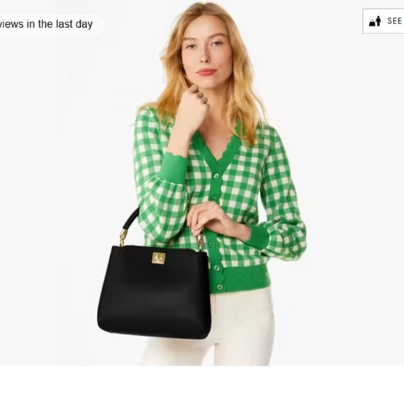 KATE SPADE Phoebe Medium Top Handle Purse (Black) - New / Never Opened - Picture 2 of 12